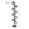 Staande lamp metalen ringen - Santa Hover