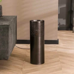 Staande lamp zwart nickel metaal 60 cm - Santa Cilinder Nickel