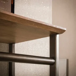 Stalen kapstok met eikenhoutlook plank - Santa Bruno