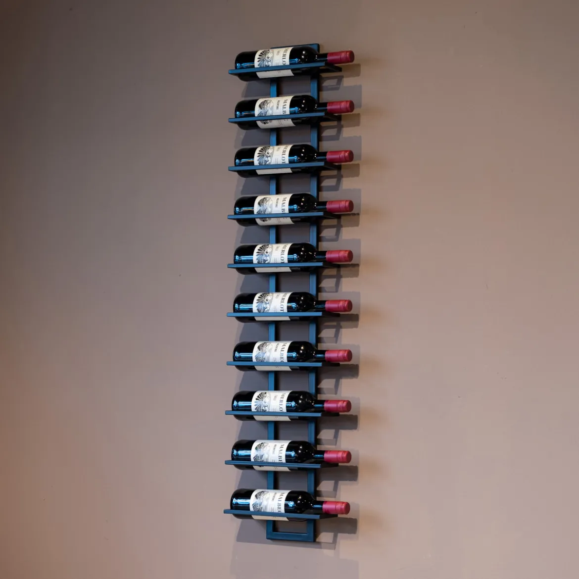 Stalen wijnrek muur - Bodio Reserva 10