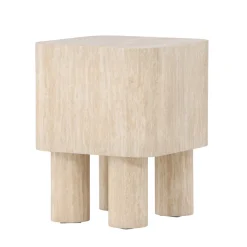 Stijlvolle bijzettafel beige - Lavis Klirou