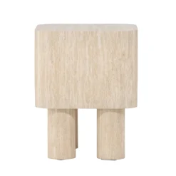 Stijlvolle bijzettafel beige - Lavis Klirou