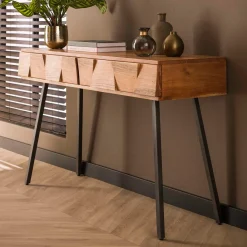 Stoer acaciahouten kaptafel - Giani Demn