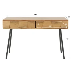 Stoer acaciahouten kaptafel - Giani Demn