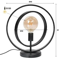 Stoere tafellamp met cirkels - Santa Turn Around