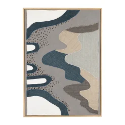 Stoffen schilderij blauw - Zuiver Coastal