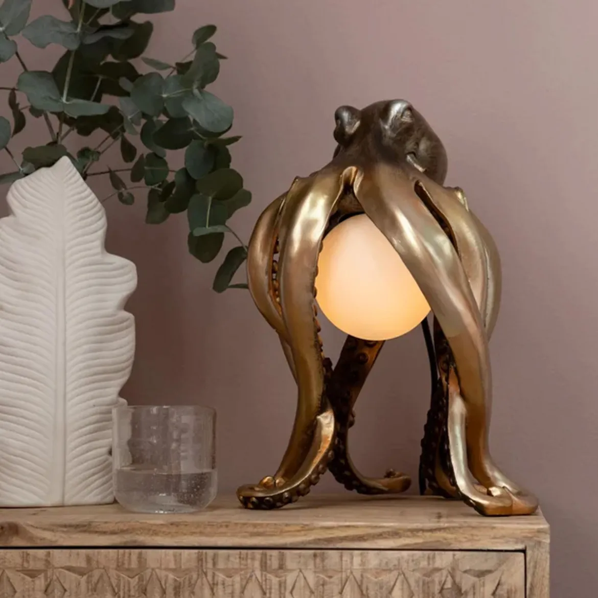 Tafellamp gouden octopus - Kare Design Octopus