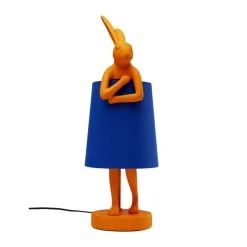 Tafellamp konijn oranje blauw - Kare Design Rabbit Orange/Blue