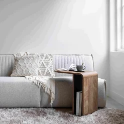 Teak bijzettafel ronde hoeken - DTP Home Evo