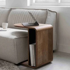 Teak bijzettafel ronde hoeken - DTP Home Evo