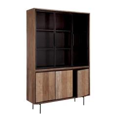 Teak buffetkast met zwarte binnenkant 140 cm - DTP Home Metropole