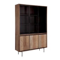 Teak buffetkast met zwarte binnenkant 140 cm - DTP Home Metropole
