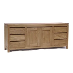 Teak hout dressoir onbehandeld 180 cm - Tower Living Corona
