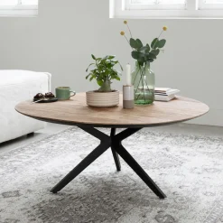 Teakhouten salontafel rond - DTP Home Metropole
