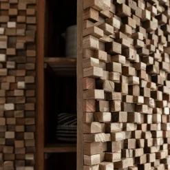 Teak kast met latjes mozaiek - Must Living Sticks