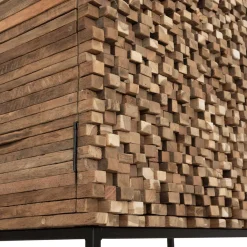 Teak kast met latjes mozaiek - Must Living Sticks