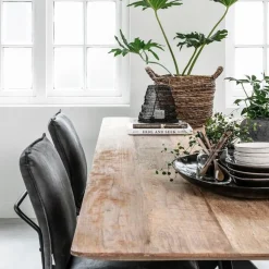 Teak tafel Curves met kruispoot - DTP Home Timeless