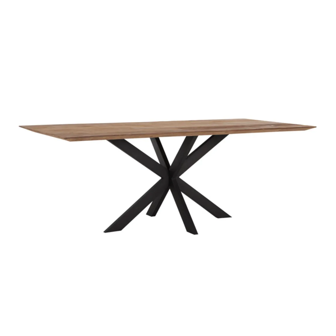 Teak tafel Curves met kruispoot - DTP Home Timeless