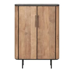 Teak wandkast met ronde hoeken - DTP Home Soho