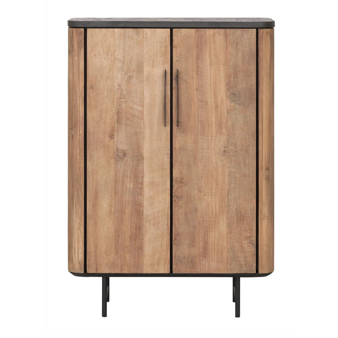 Teak wandkast met ronde hoeken - DTP Home Soho