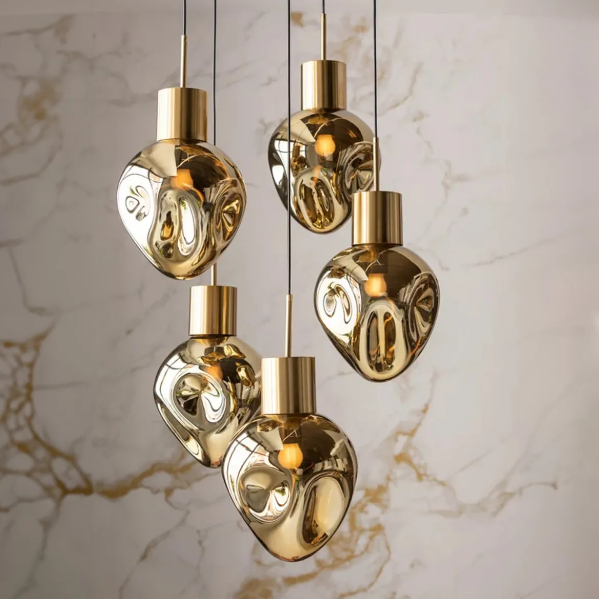 Trapse hanglamp gedeukt glas - Kare Design Supernova Dough