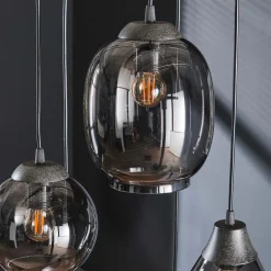 Trapse hanglamp met glazen kappen - Santa Mix