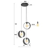 Trapse hanglamp rond metaal gaas - Santa Ring
