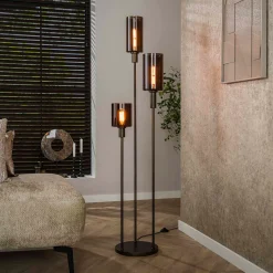 Trapse vloerlamp brons - Santa Sepiora
