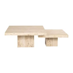 Travertin salontafel set vierkant - Richmond Interiors La Cantera