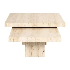 Travertin salontafel set vierkant - Richmond Interiors La Cantera