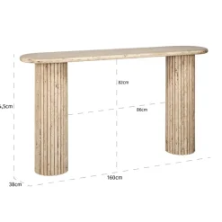 Travertin wandtafel Griekse pilaren - Richmond Interiors La Cantera
