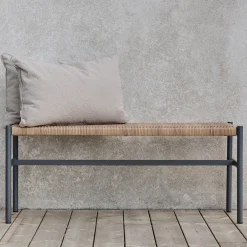 Tuinbankje aluminium met rotan - Brafab DK