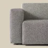Tuin hoekbank all-weather stof met ronde hocker - Bodio Fendi