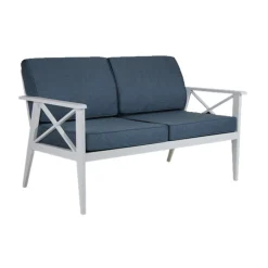 Tuin loungebank blauw wit - Brafab Sottenville