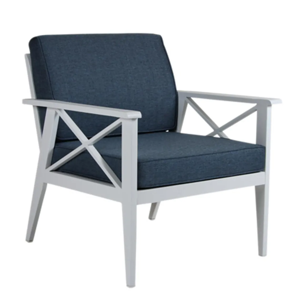 Tuin loungestoel blauw wit - Brafab Sottenville