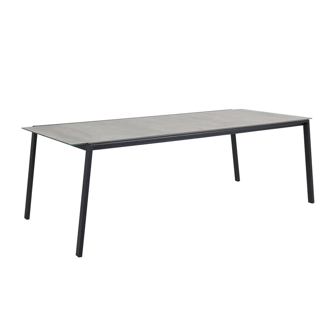 Tuinset 6 persoons betonlook metaal - Brafab Lyra Set