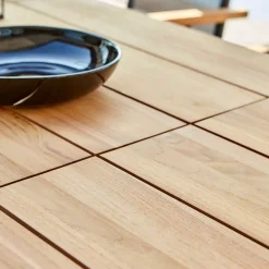 Tuinset 6 persoons teak en aluminium - Brafab Nox/Lola Set