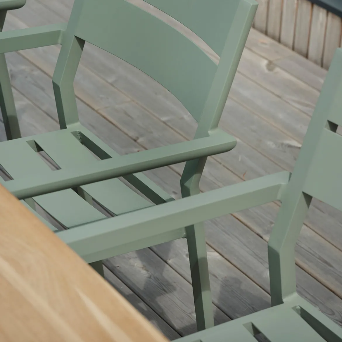 Tuinset 6 persoons teak en aluminium - Brafab Nox/Lola Set