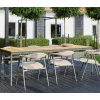 Tuinset 6 persoons teak en aluminium - Brafab Nox/Boi Set
