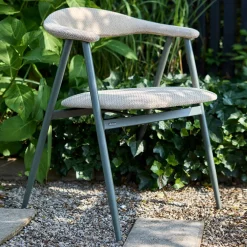 Tuinset 6 persoons teak en aluminium - Brafab Nox/Boi Set