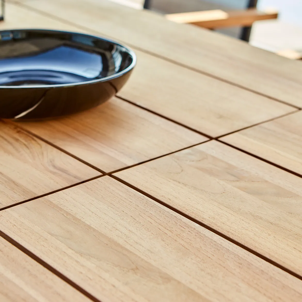 Tuinset 6 persoons teak en aluminium - Brafab Nox/Boi Set