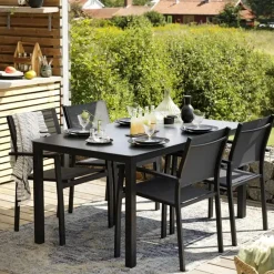 Tuintafel aluminium en glas - Brafab Rana