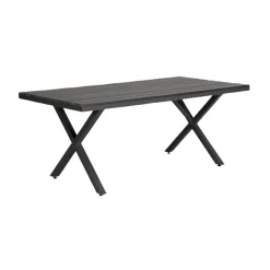 Tuintafel metaal en houtlook - Brafab Leone