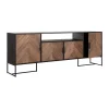 TV-dressoir zwart met visgraat - DTP Home Criss Cross