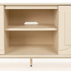 Tv-meubel beige hout met patroon - Zuiver Faces