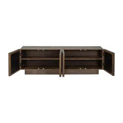 TV-meubel donkerbruin mangohout met spiegel - Richmond Interiors Bryant