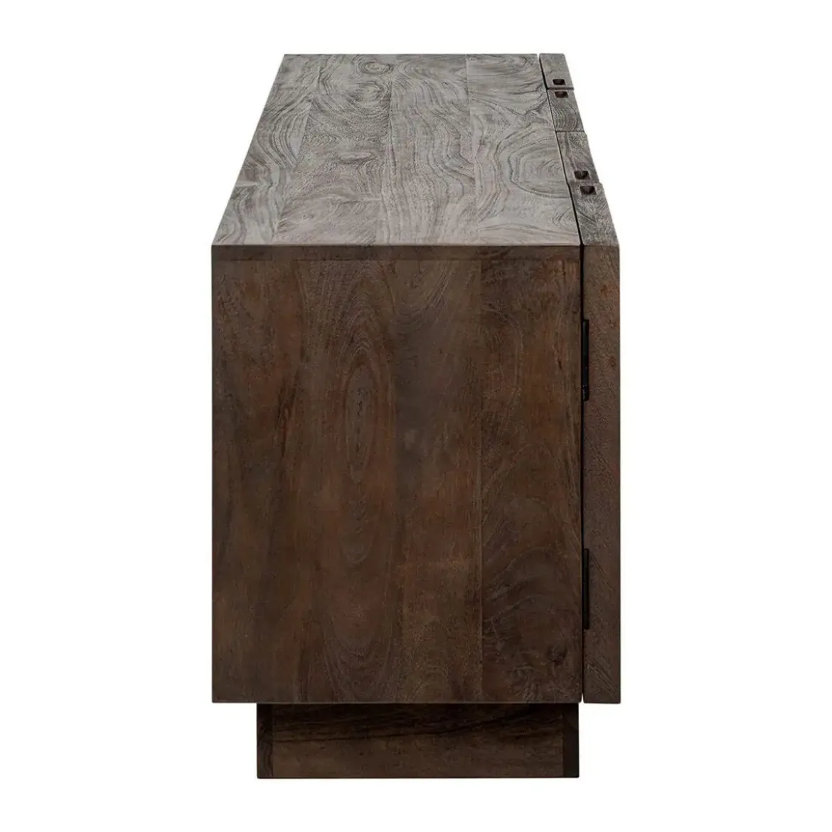 TV-meubel donkerbruin mangohout met spiegel - Richmond Interiors Bryant