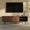 Tv-meubel hout met ribbels (staand/hangend) 140 cm - Bodio Clark