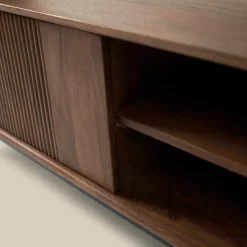 Tv-meubel hout met ribbels (staand/hangend) 140 cm - Bodio Clark