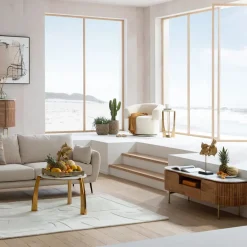 Tv-meubel mangohout en marmer - Kare Design Grace